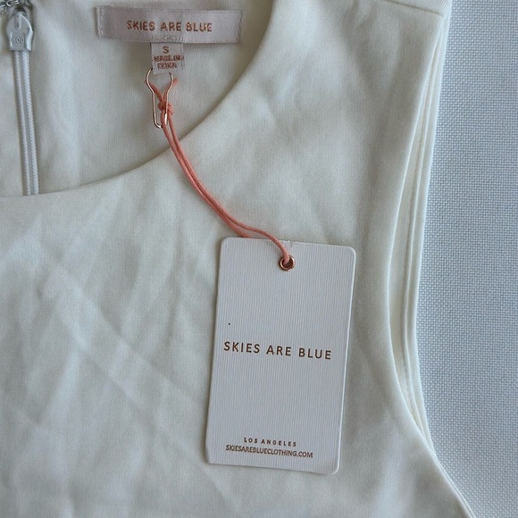 NWT Skies Are Blue Crew Neck Sleeveless Color Block Midi Dress - Picture 2 of 7